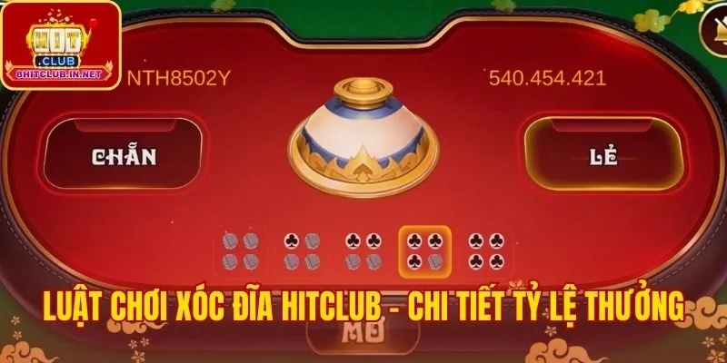 Luật chơi xóc đĩa Hitclub rõ ràng với tỷ lệ thưởng cạnh tranh